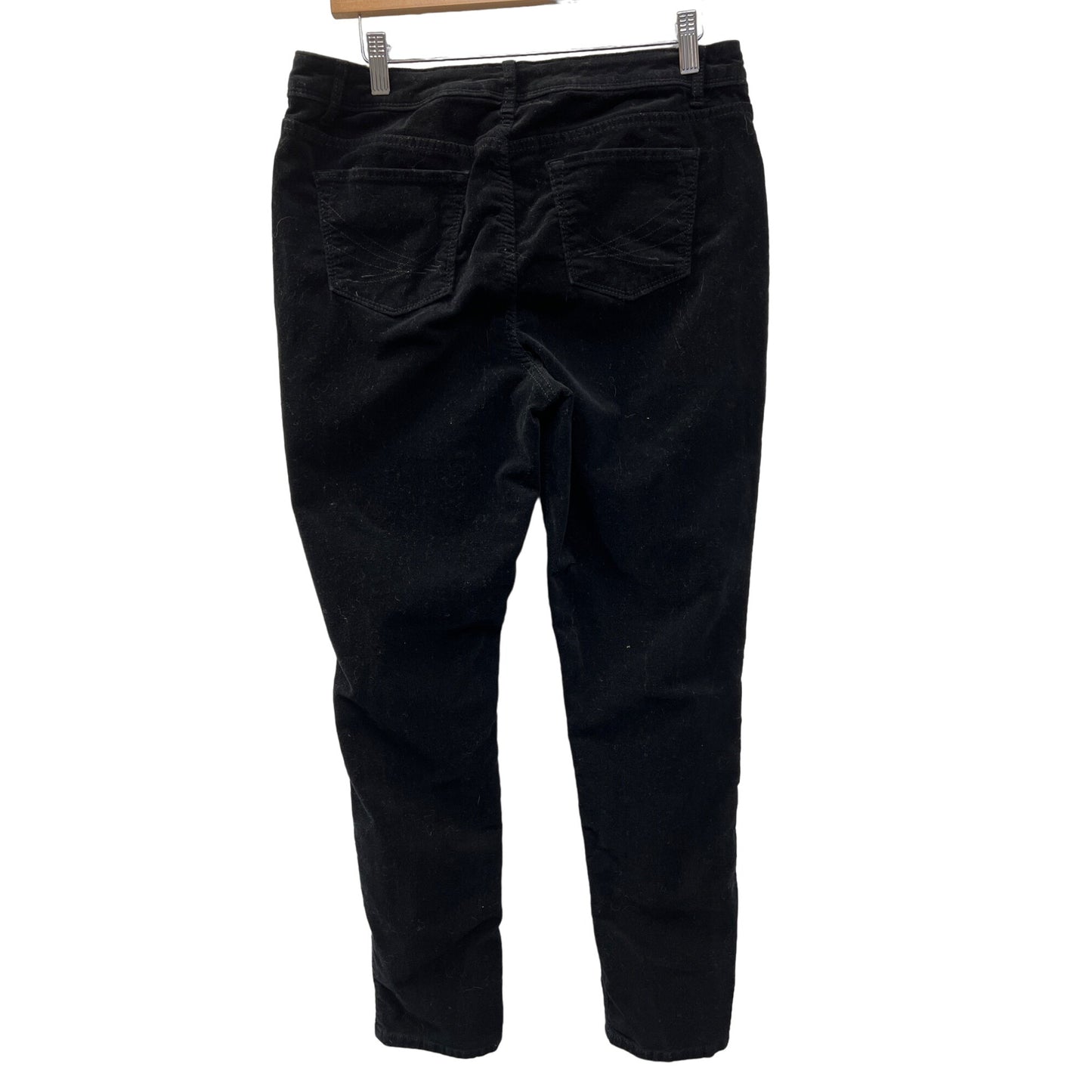 Simply Vera Black Tapered High Waist Velvet Pants