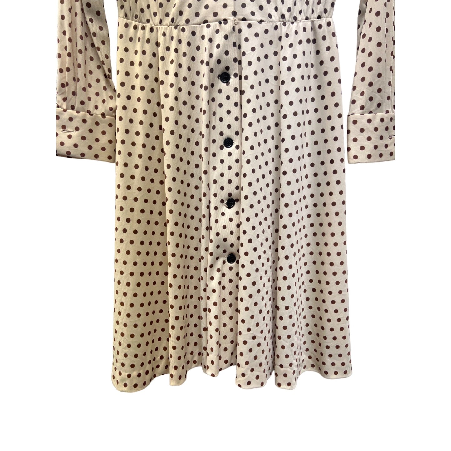 Saks Fifth Avenue Vintage 70's Polka Dot Shirt Dress