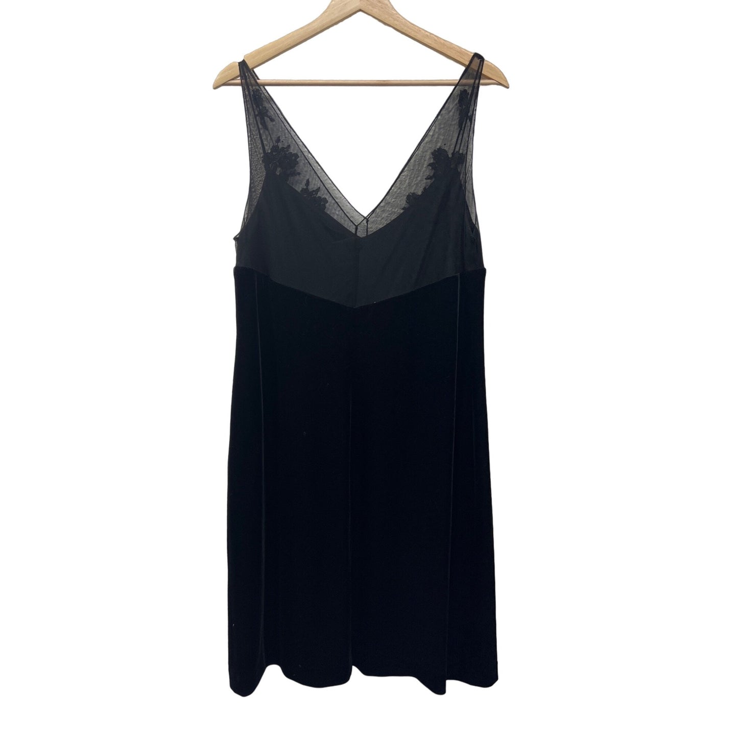 Evan-Picone Velvet Slip Dress with Tulle and Beading