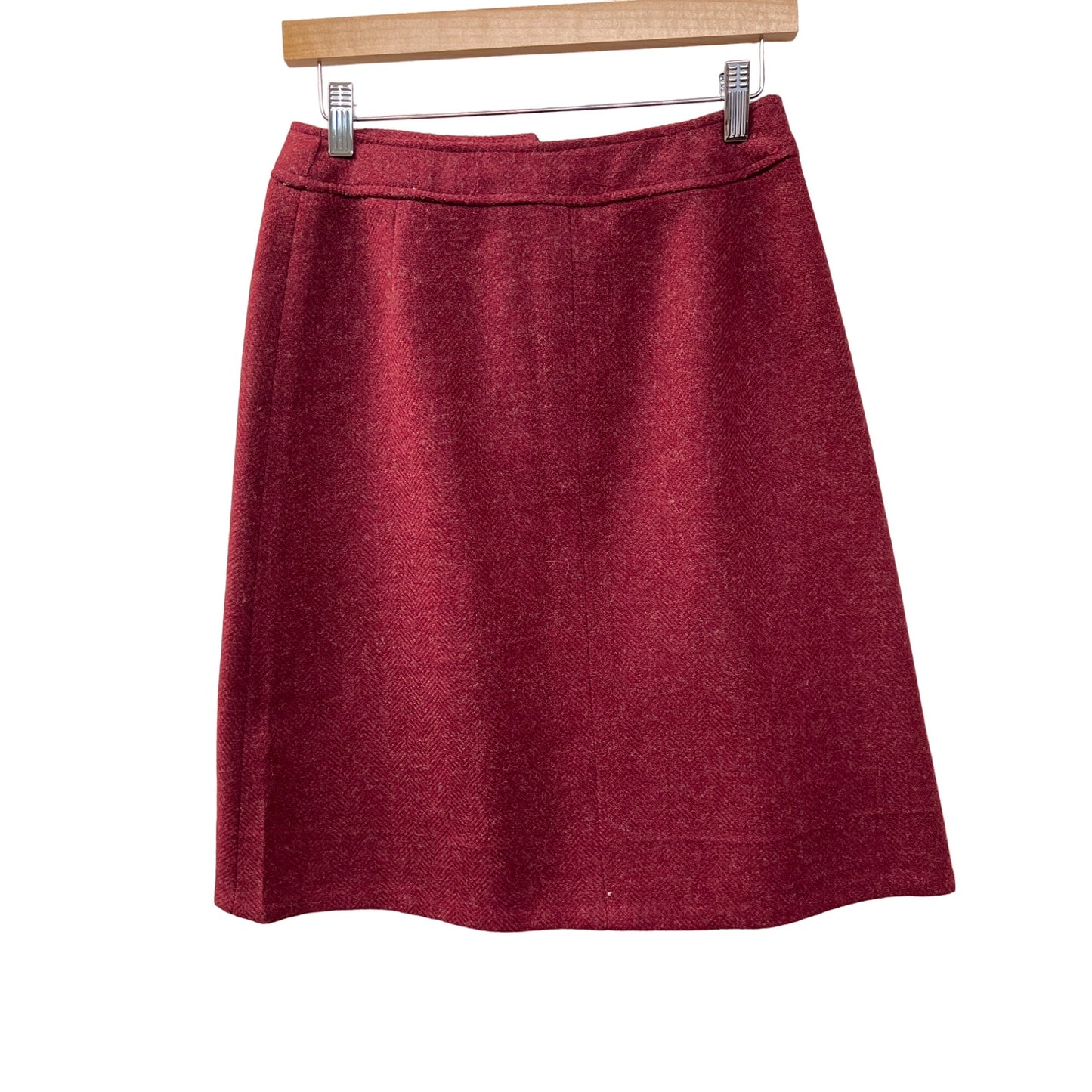 Ladybug Vintage 70's Burgandy Red A-Line Wool Skirt