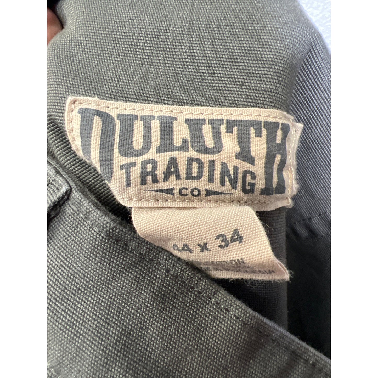Duluth Gray Flex Fire Hose Chino Work Pants