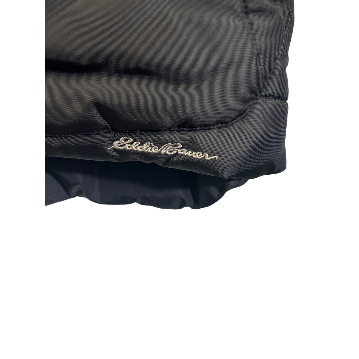 Eddie Bauer Buffalo Plaid and Black Ski Puffer Jacket