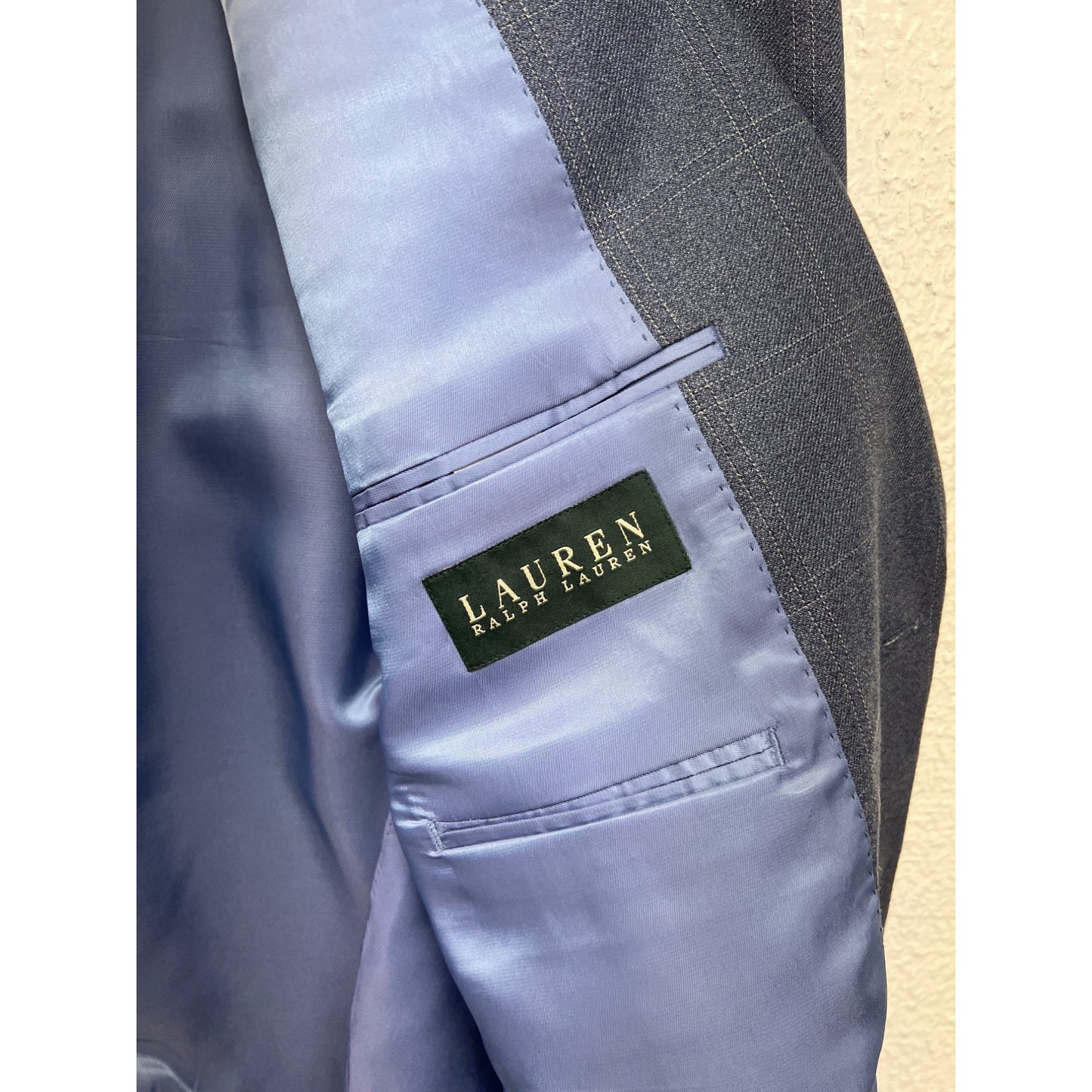 Lauren Ralph Lauren Silk Wool Blend Blue Blazer