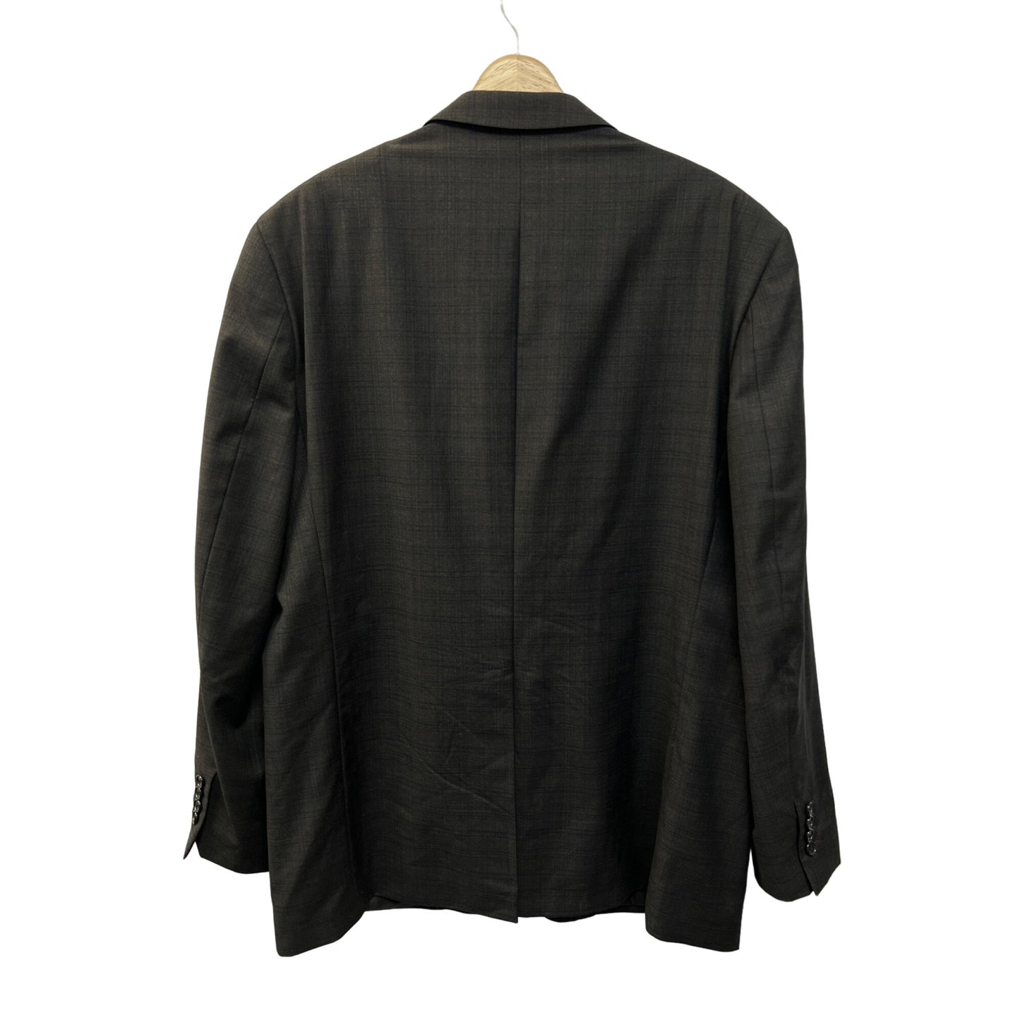 RALPH Ralph Lauren Gray and Navy Plaid 100% Wool Blazer