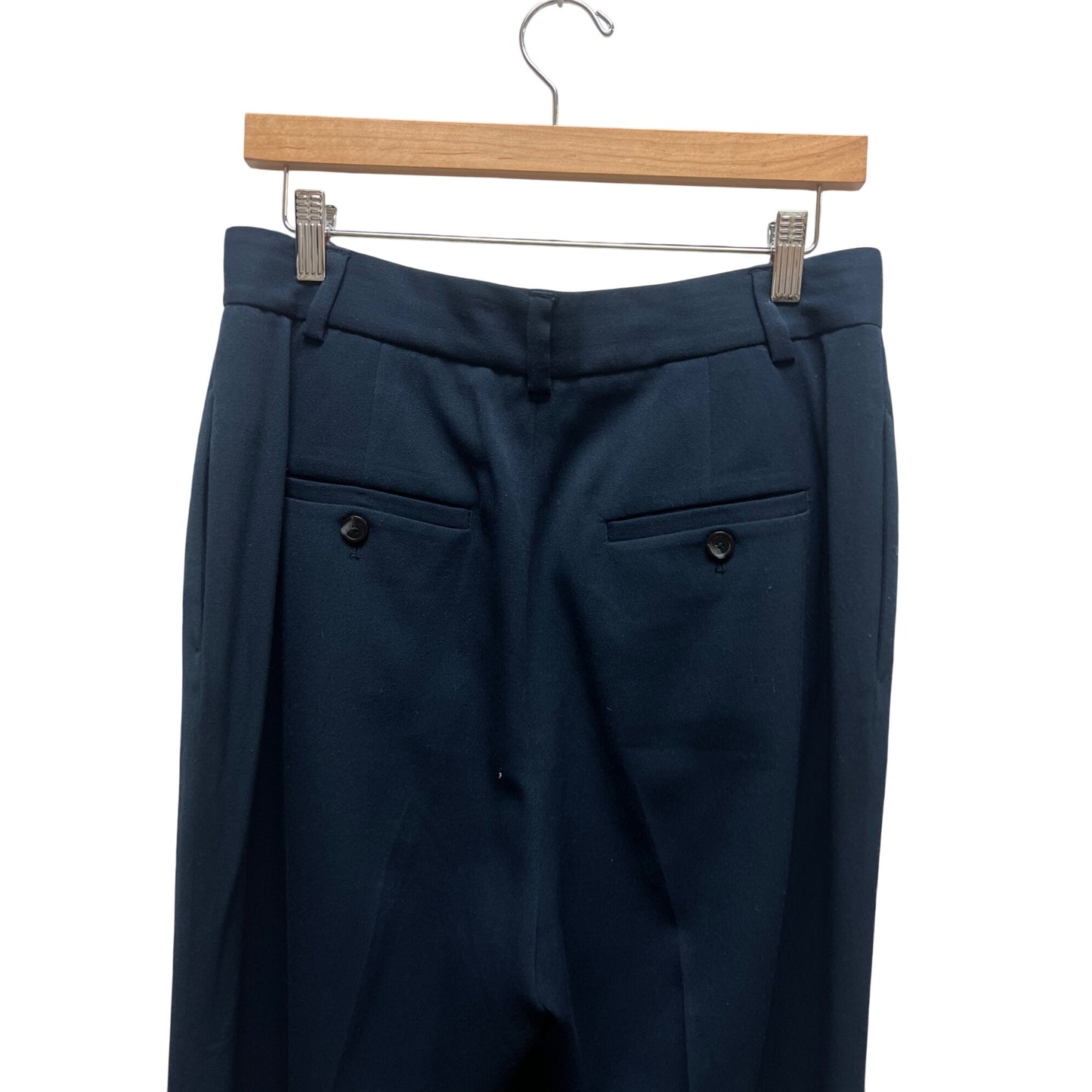 Liz Claiborne Navy Blue High Waist Straight Leg Trouser Pants