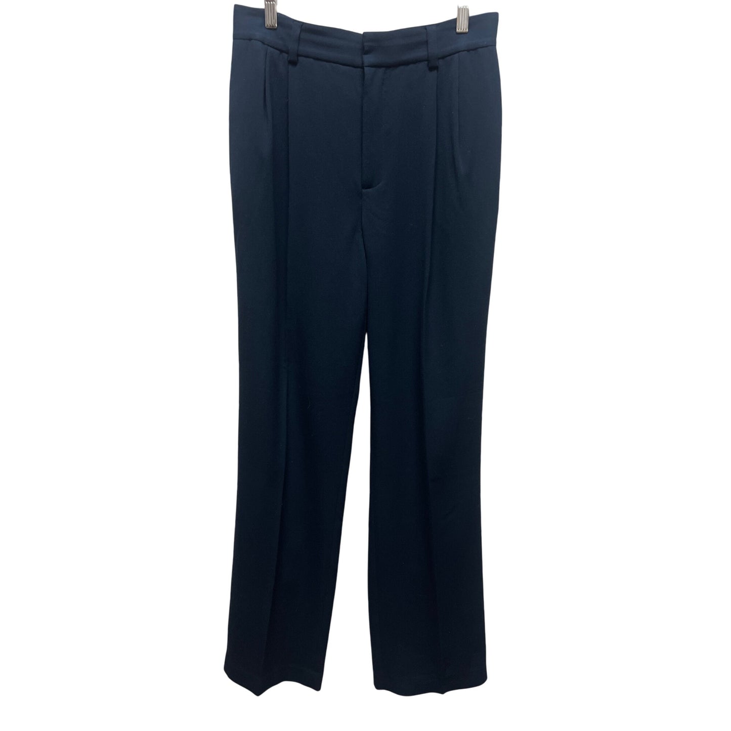Liz Claiborne Navy Blue High Waist Straight Leg Trouser Pants