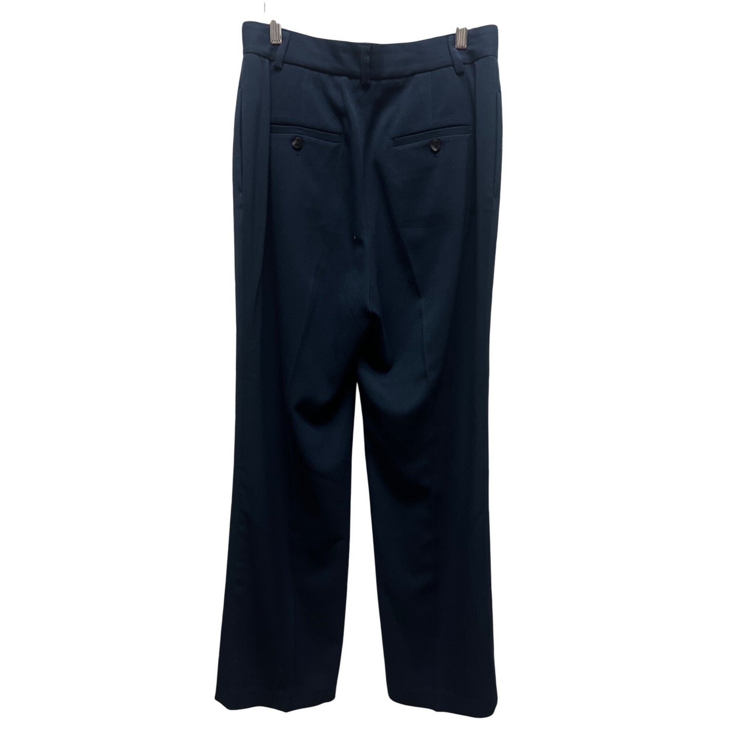 Liz Claiborne Navy Blue High Waist Straight Leg Trouser Pants
