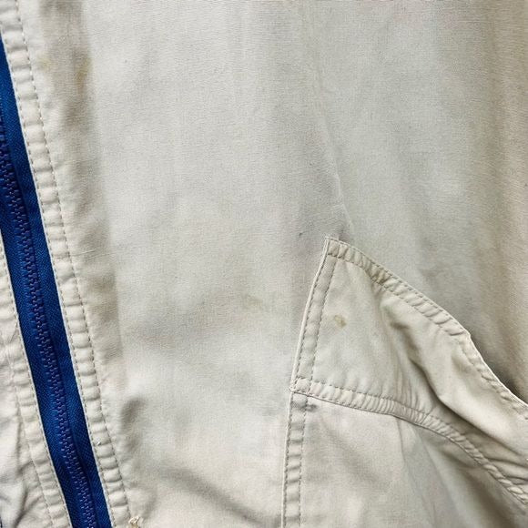 London Fog Vintage Tan Utility Raincoat with Blue Collar