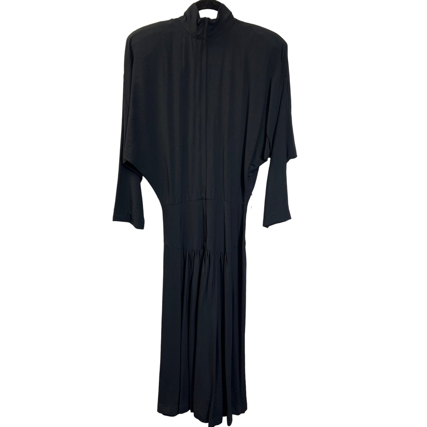 ED Michaels Vintage 80's Black Mock Neck Fit and Flare Maxi Dress