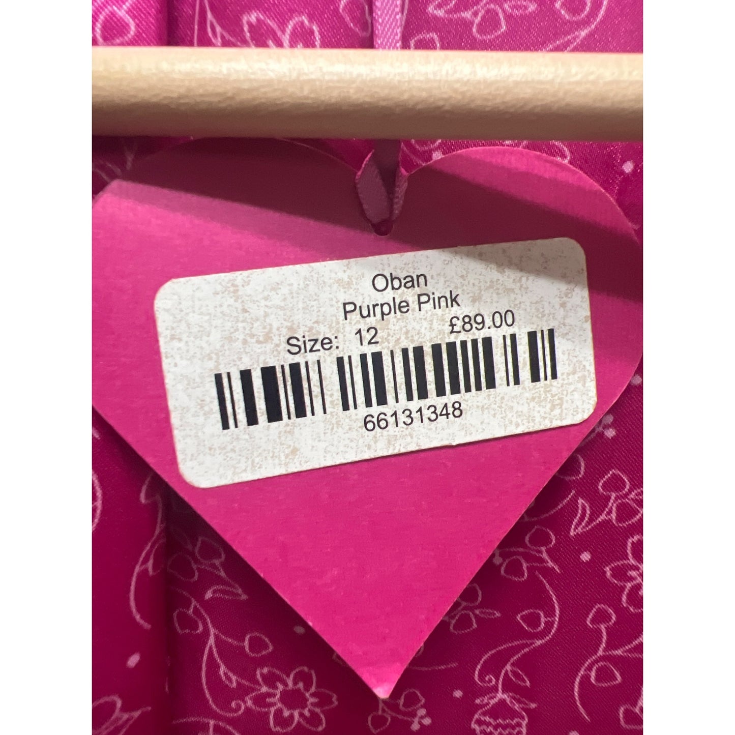 Ness NWT Pink and Purple Wool Plaid Oban Tailored Blazer