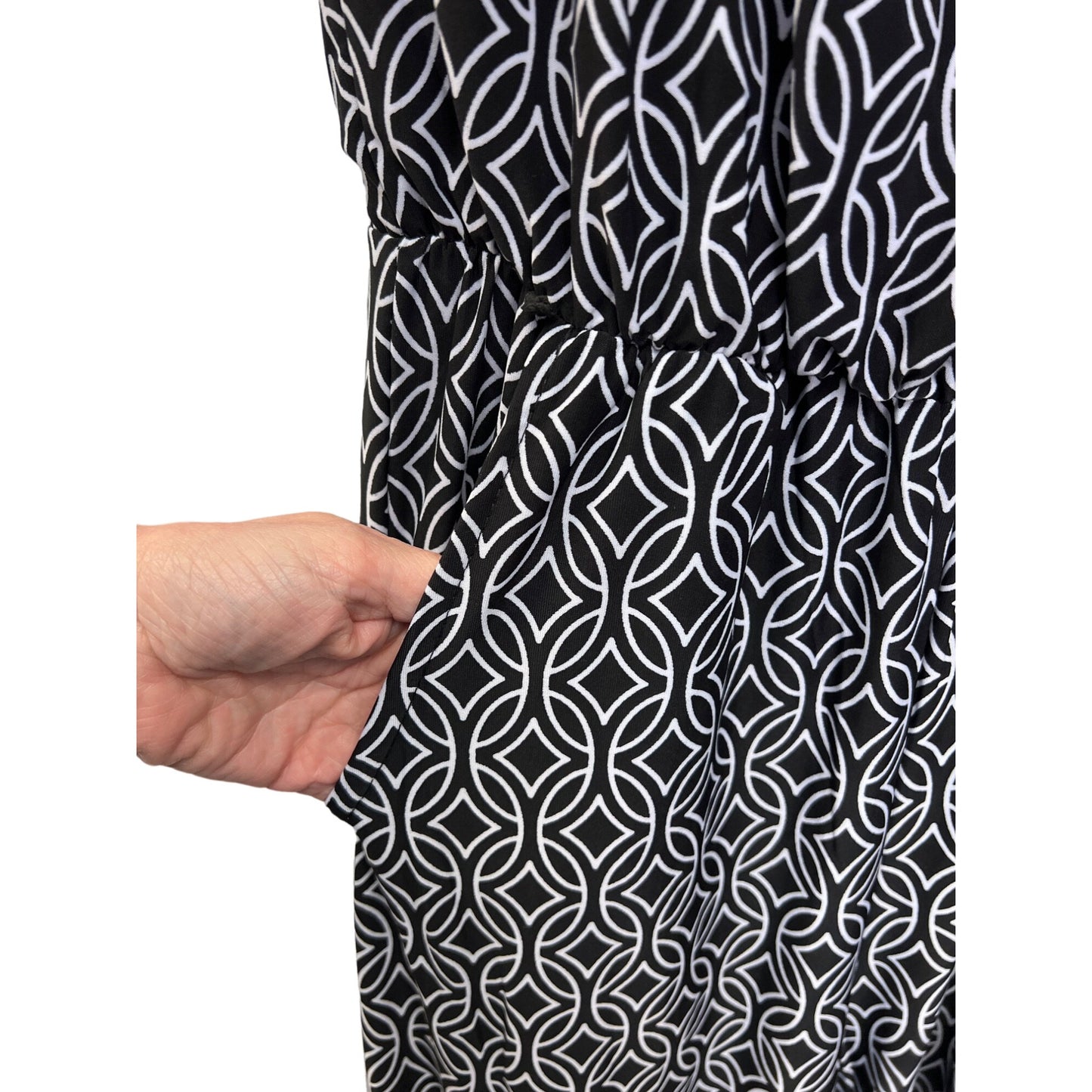 Fifth & Love NWT Strapless Black with White Pattern Romper