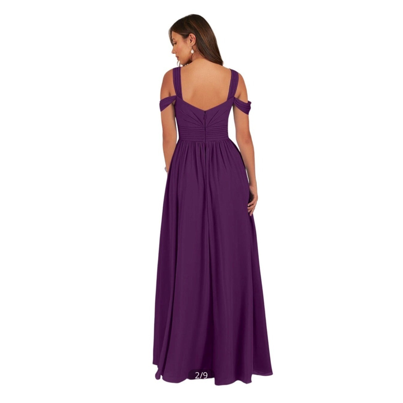 Azazie Lianne Purple Chiffon Special Occasion Dress