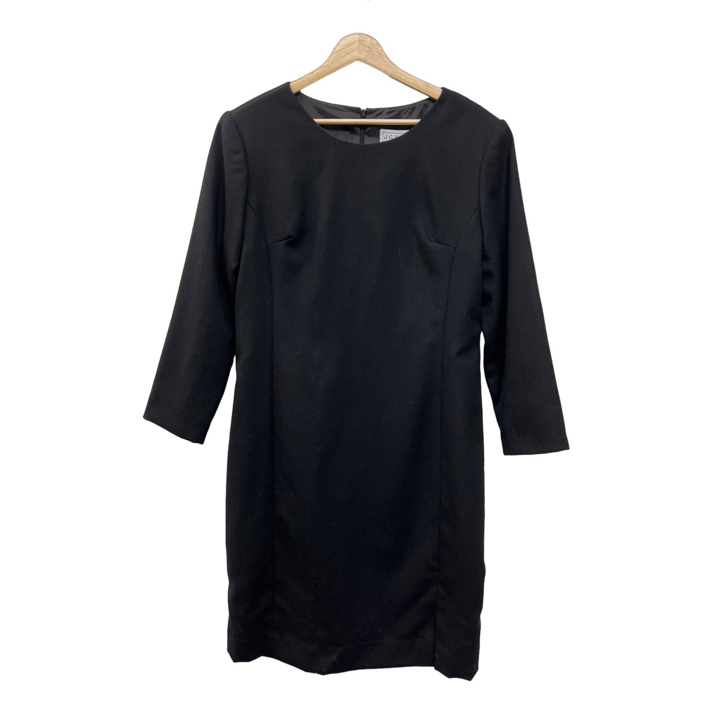 JG Hook Vintage Black Wool Shift Dress