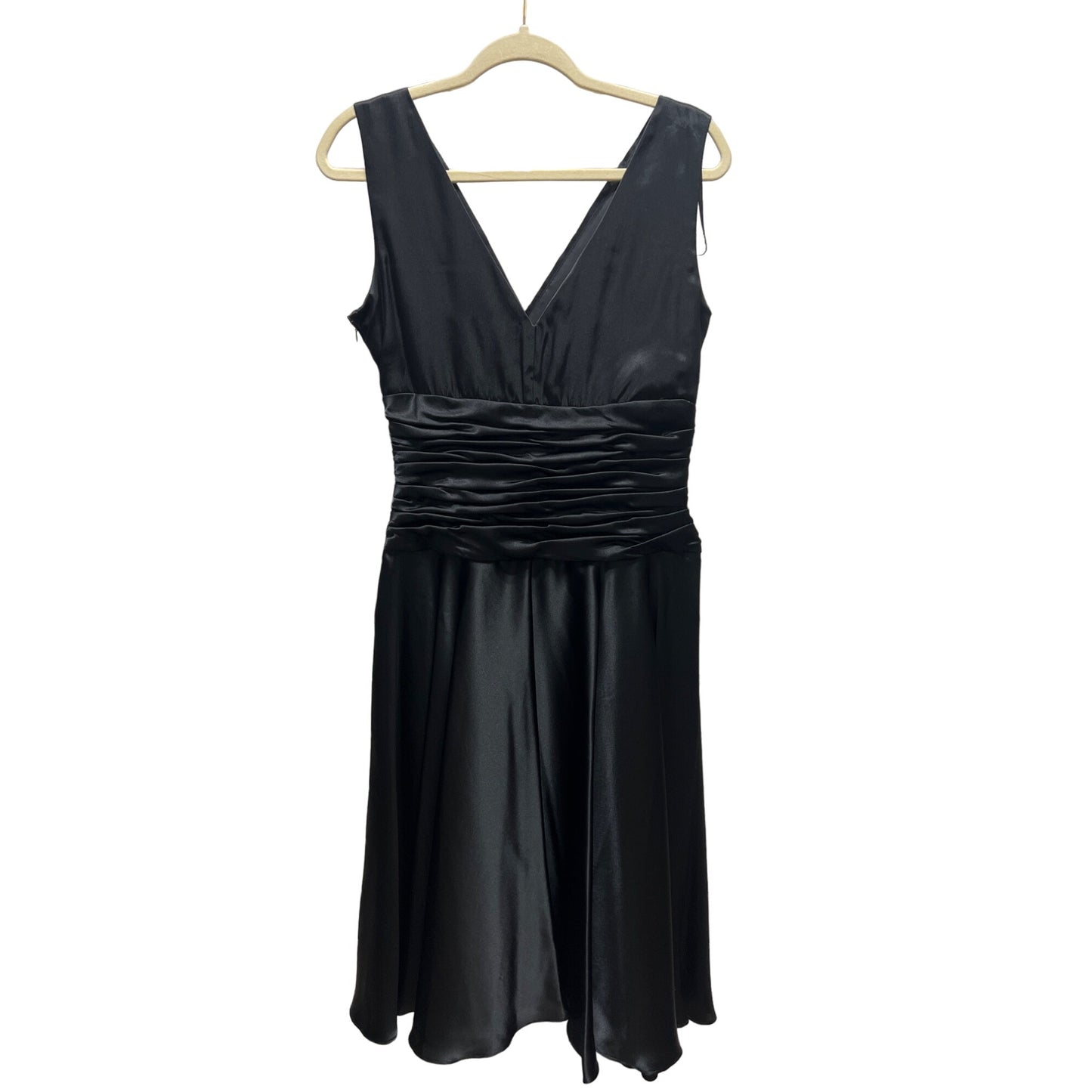 Maggy Boutique Vintage 90's Black Satin Fit & Flare Special Occasion Dress