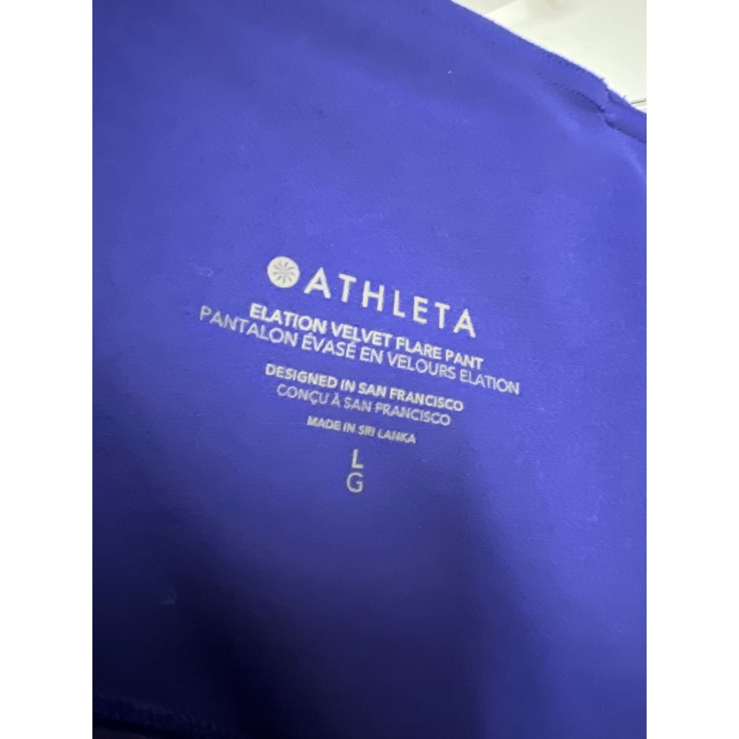 Athleta Elation Purple Velvet Flare Yoga Leisure Pants