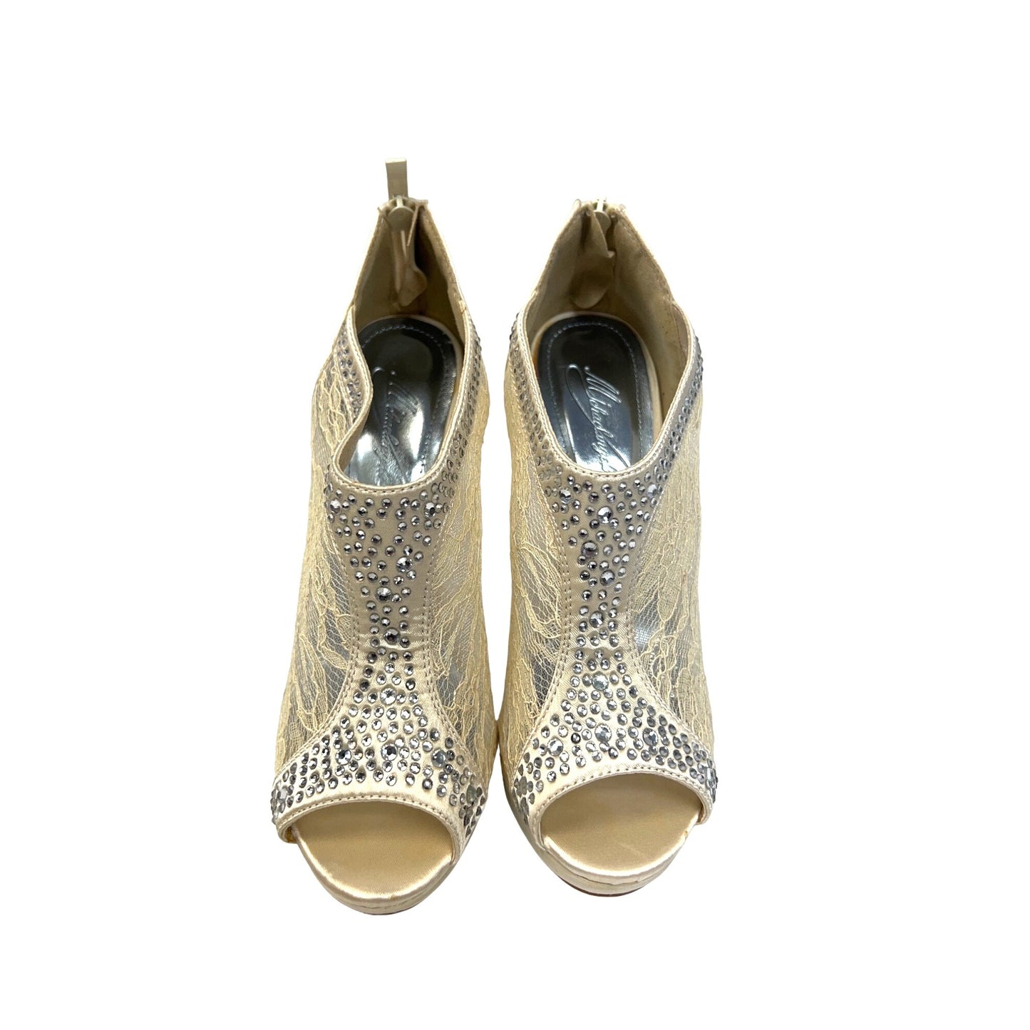 MIchaelangelo NWT Ivory Venetian Lace Bridal Stilettos