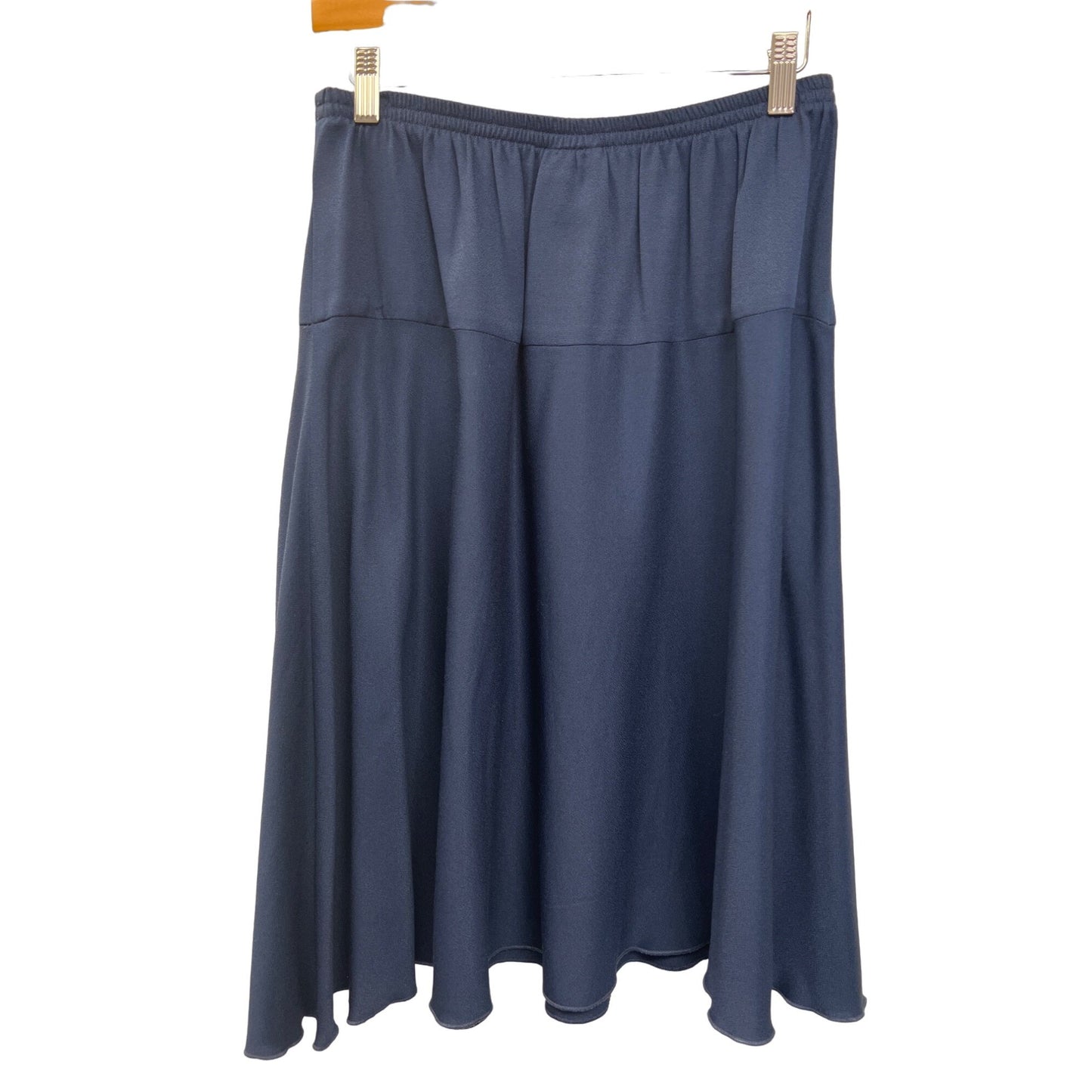 Leslie Fay Vintage Navy Suit Skirt Set with Gold Beading