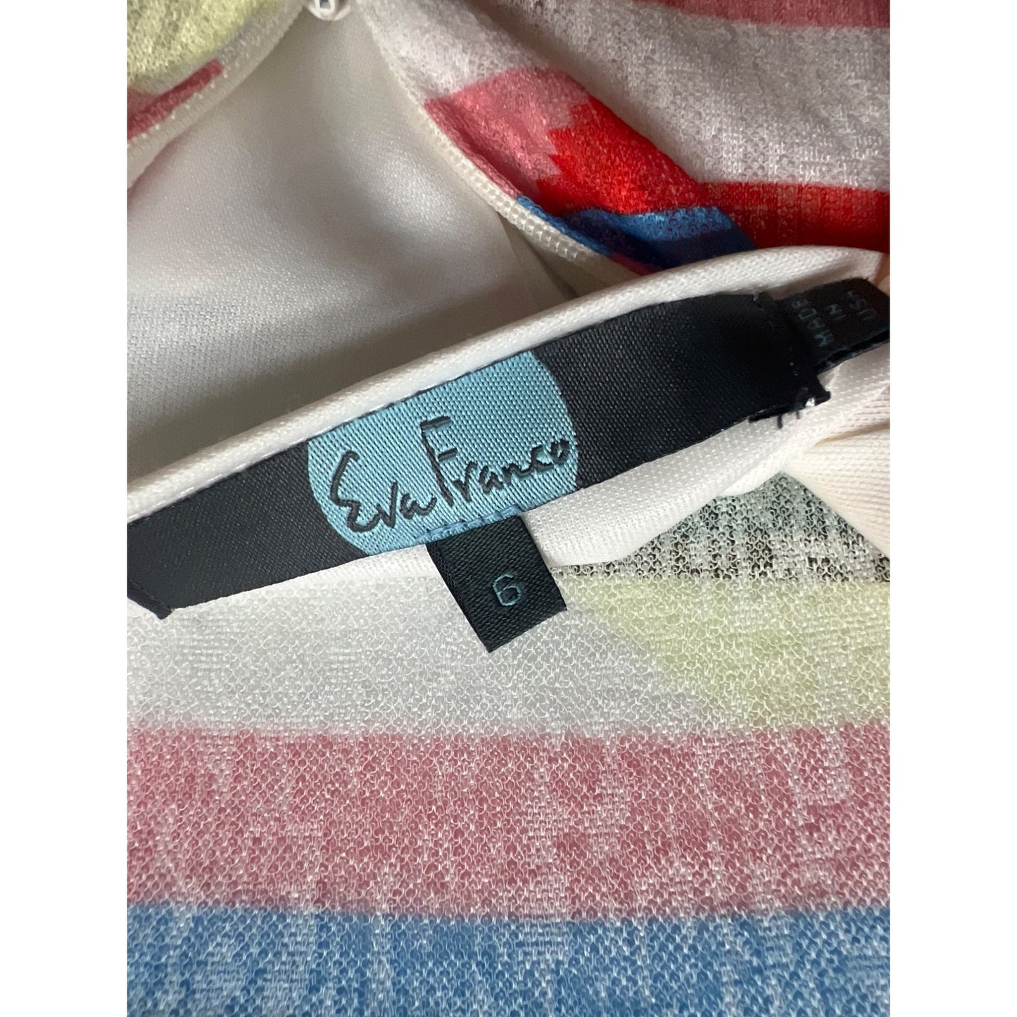 Eva France Anthropologie Carrie Tie Waist Asymetrical Spriped Dress