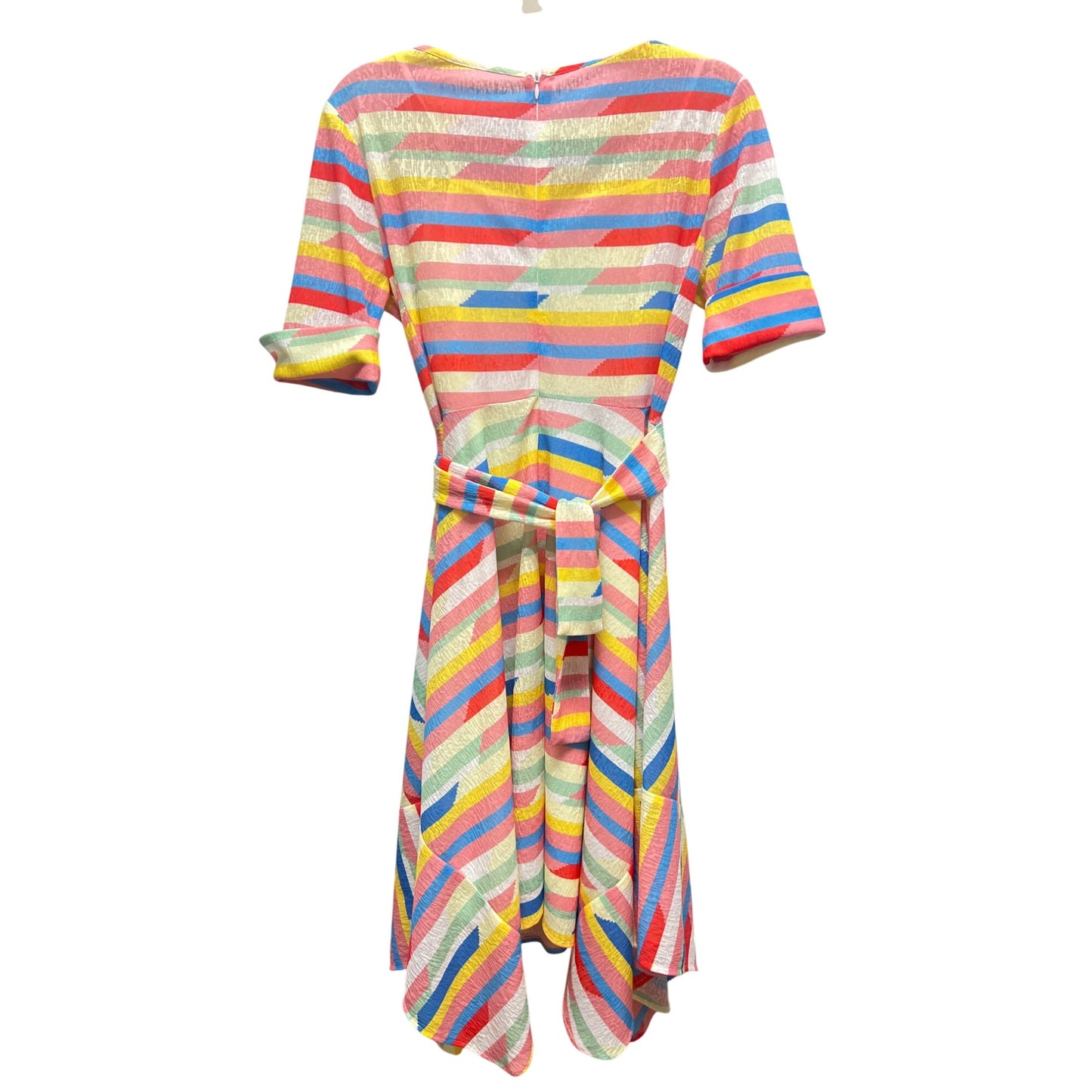 Eva France Anthropologie Carrie Tie Waist Asymetrical Spriped Dress