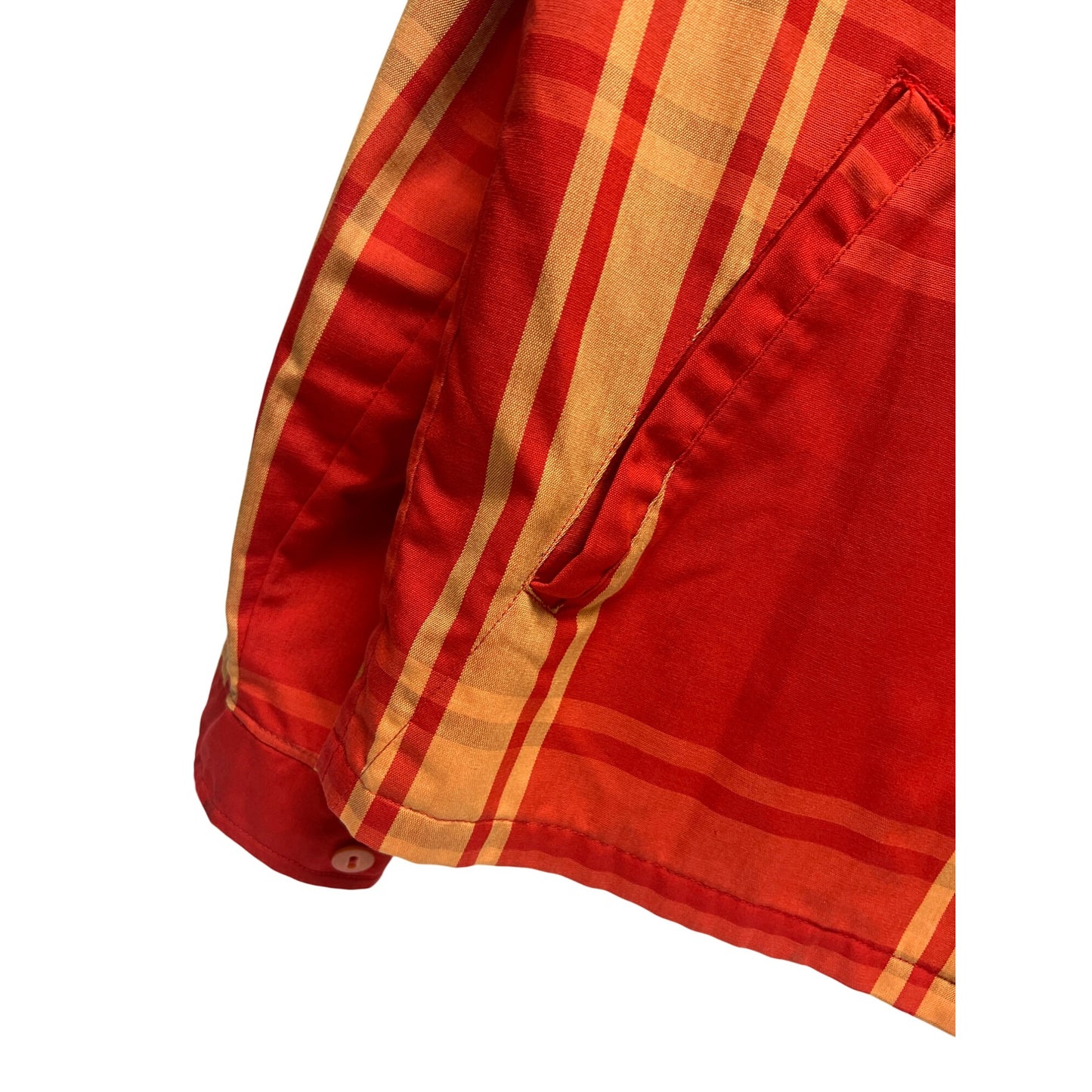 Martin Vintage 60's Red and Orange Plaid Full Zip Hipster Jacket