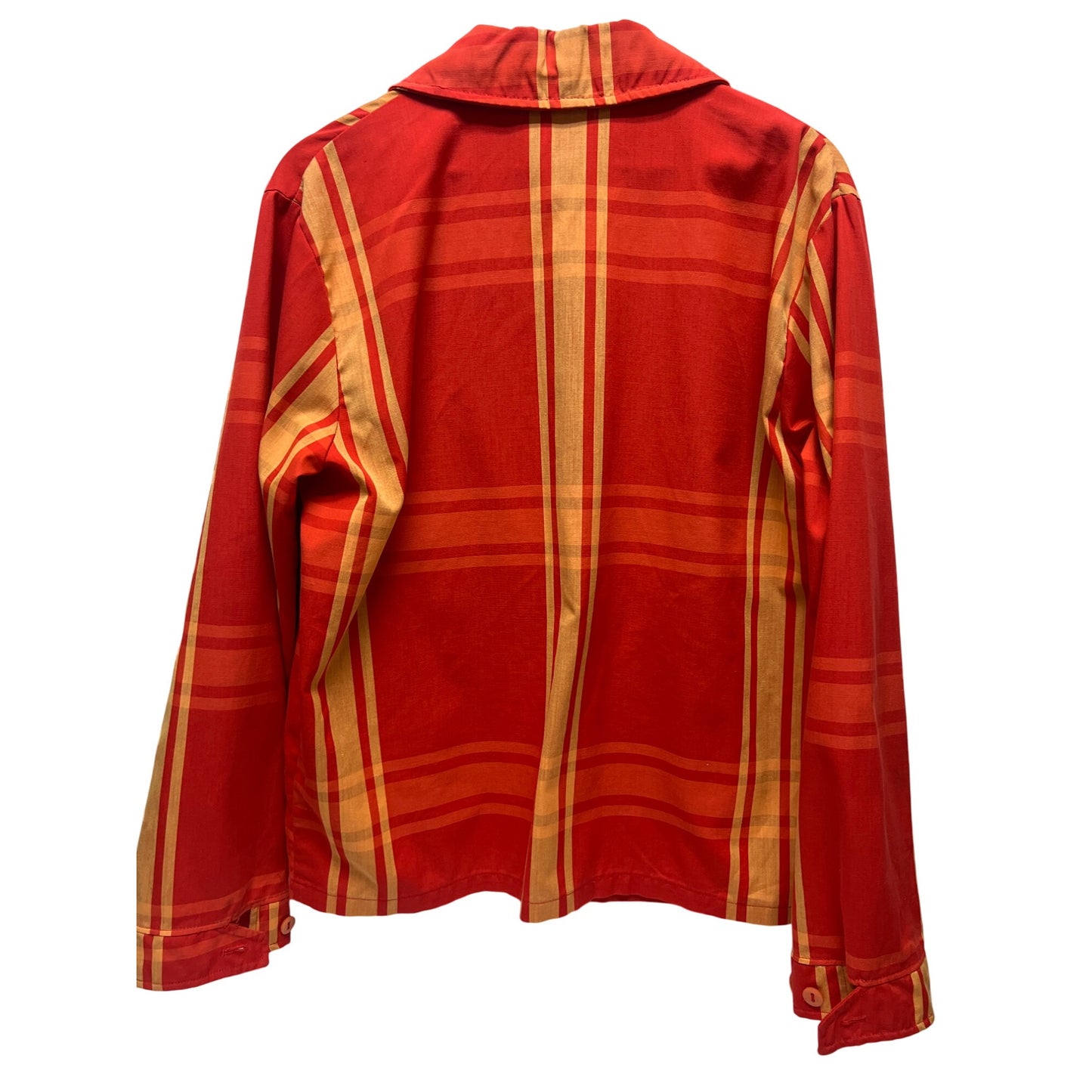 Martin Vintage 60's Red and Orange Plaid Full Zip Hipster Jacket
