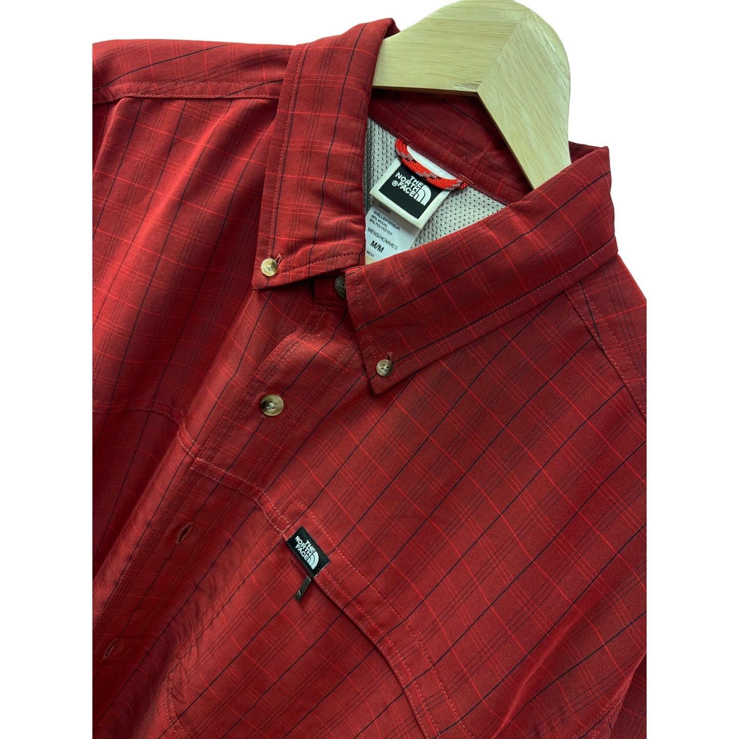 The North Face Red Plaid Long Sleeve Button Down Outdoor Shirt
