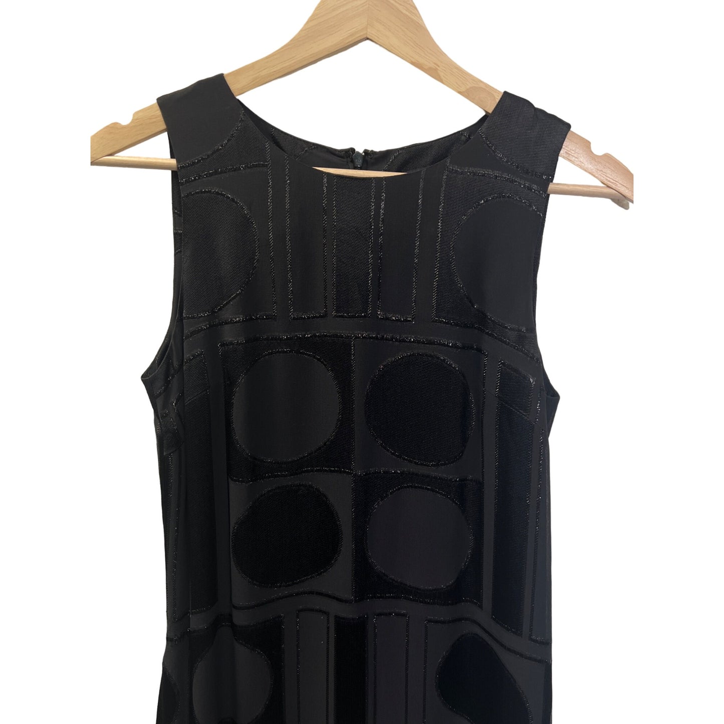 Banana Republic Black Silk Mod Large Polka Dot Circle Shift Dress