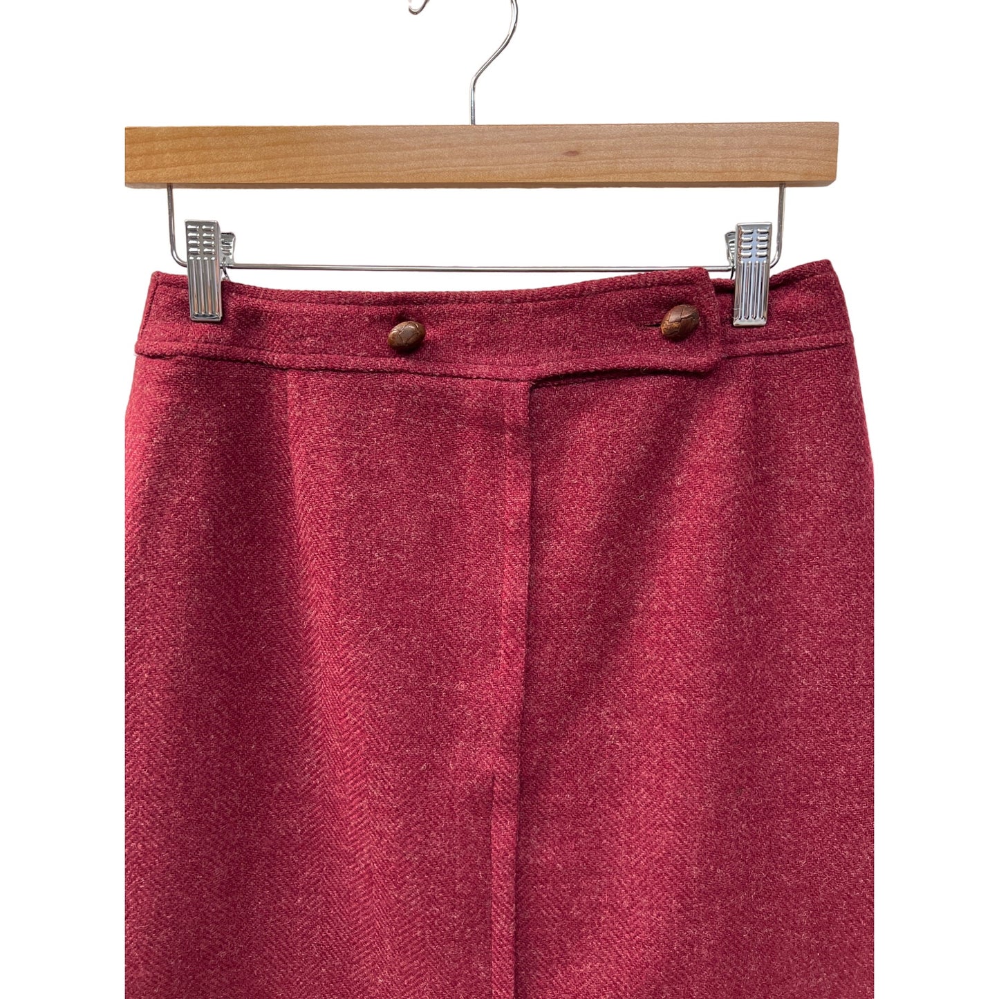 Ladybug Vintage 70's Burgandy Red A-Line Wool Skirt