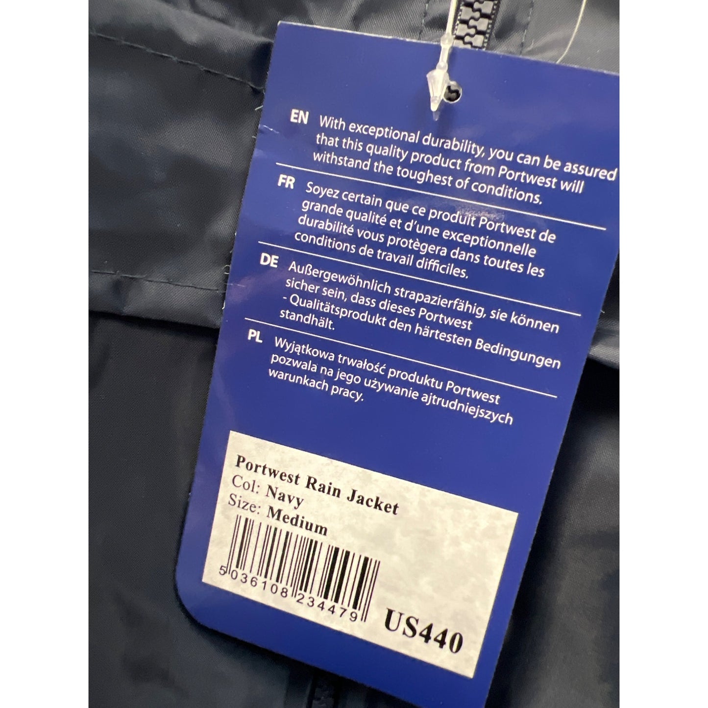 Portwest NWT Navy Blue Rain Jacket and Rain Pants