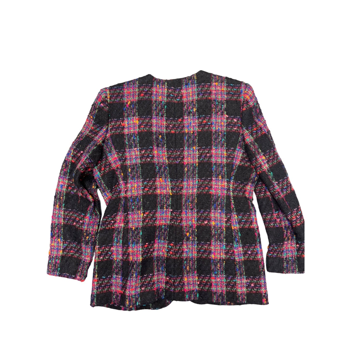Valerie Stevens Petites MultiColor Mohair Wool Blend Blazer