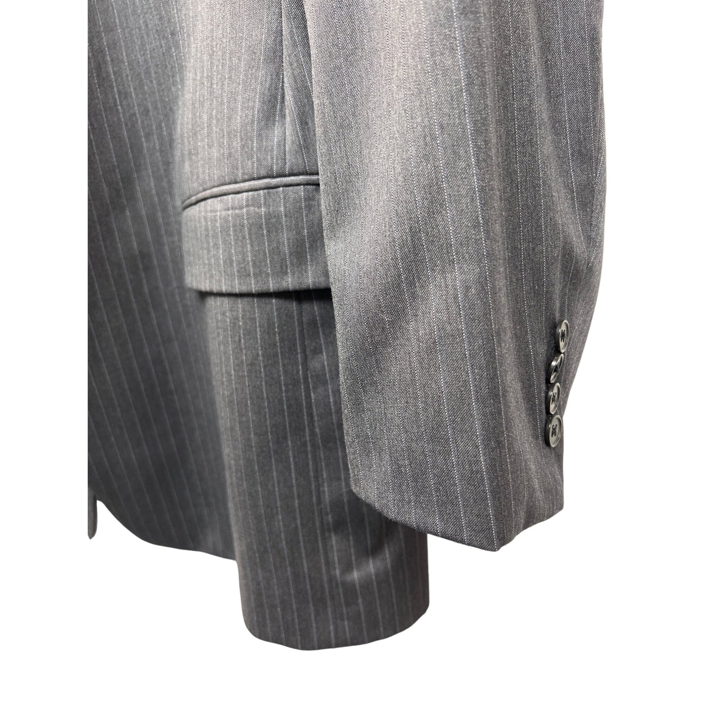 Gold Trumpeter Hart Schaffner Marx Gray Pinstripe Blazer Sports Coat