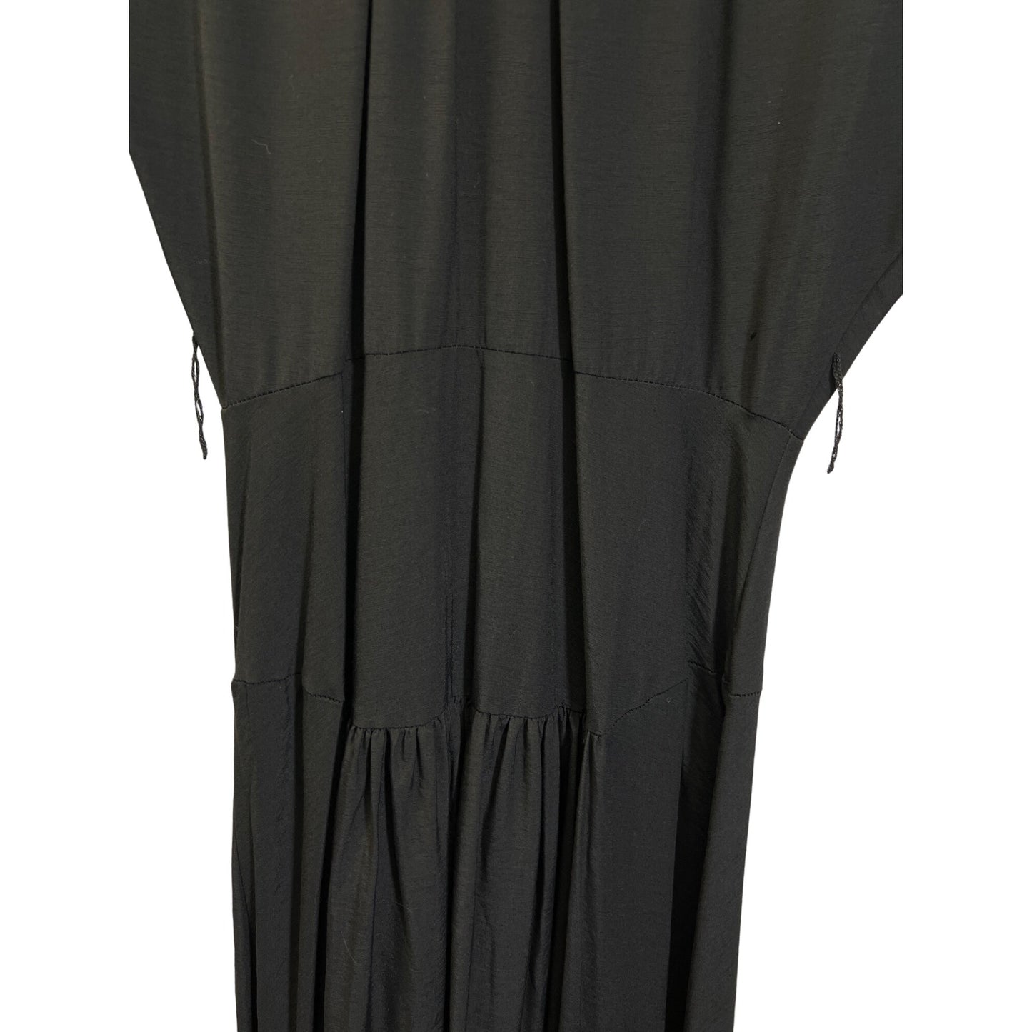 ED Michaels Vintage 80's Black Mock Neck Fit and Flare Maxi Dress