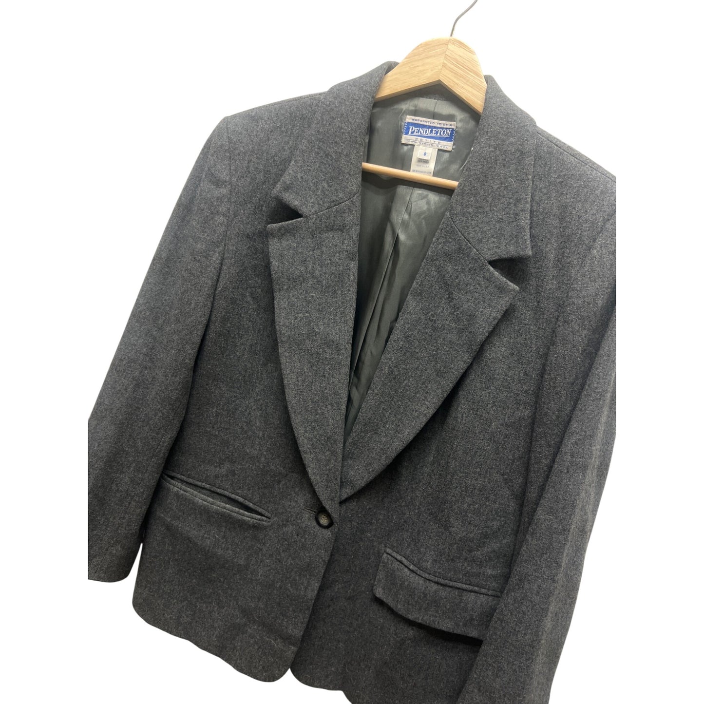 Pendleton Vintage 90's Gray Wool Tailored Blazer
