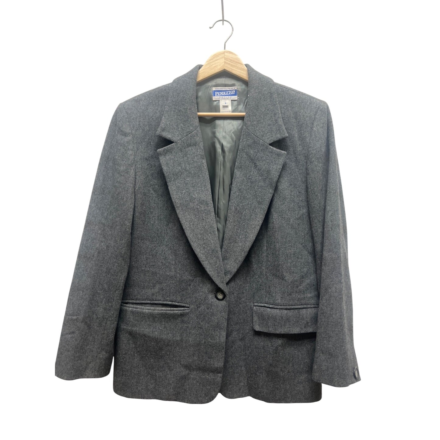 Pendleton Vintage 90's Gray Wool Tailored Blazer