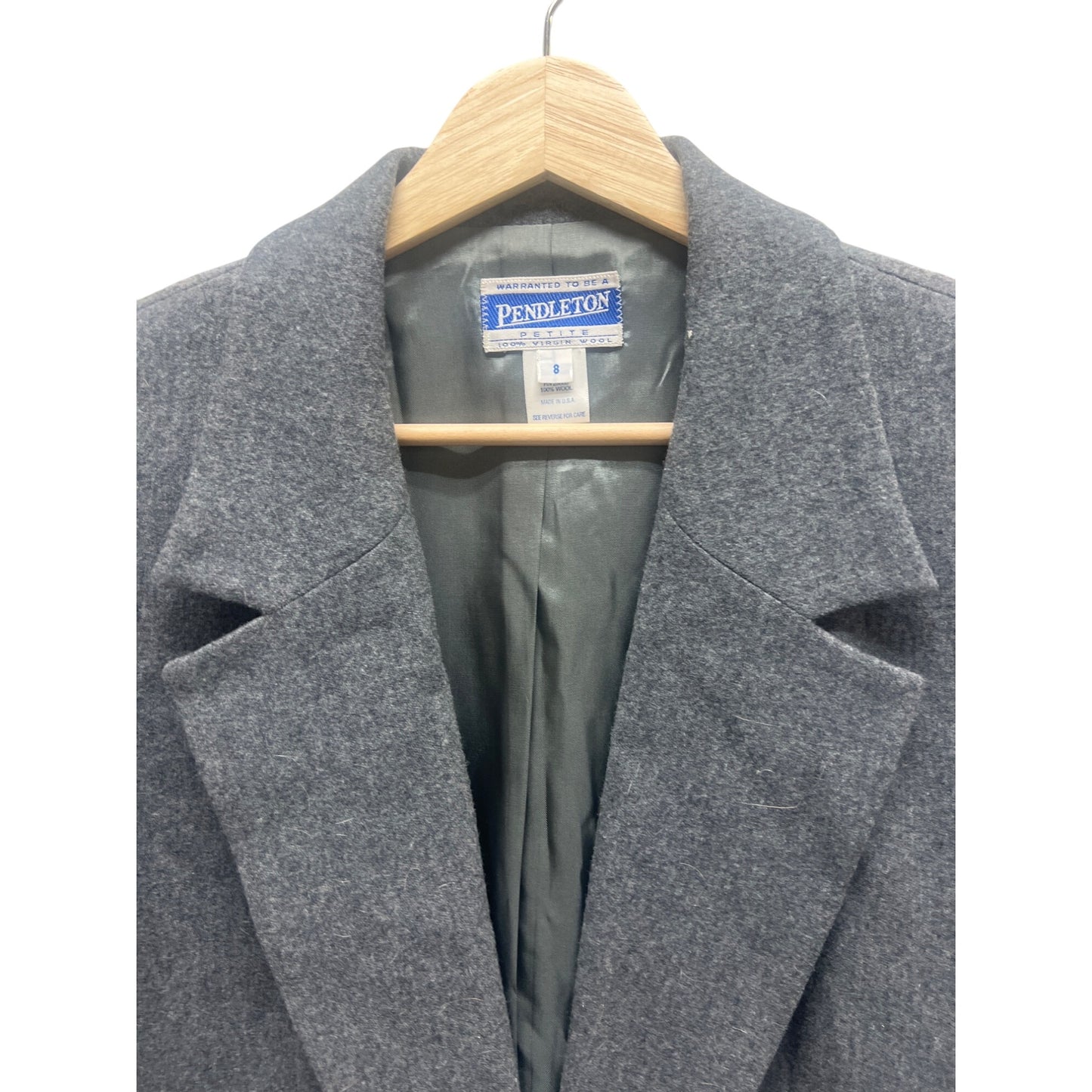 Pendleton Vintage 90's Gray Wool Tailored Blazer