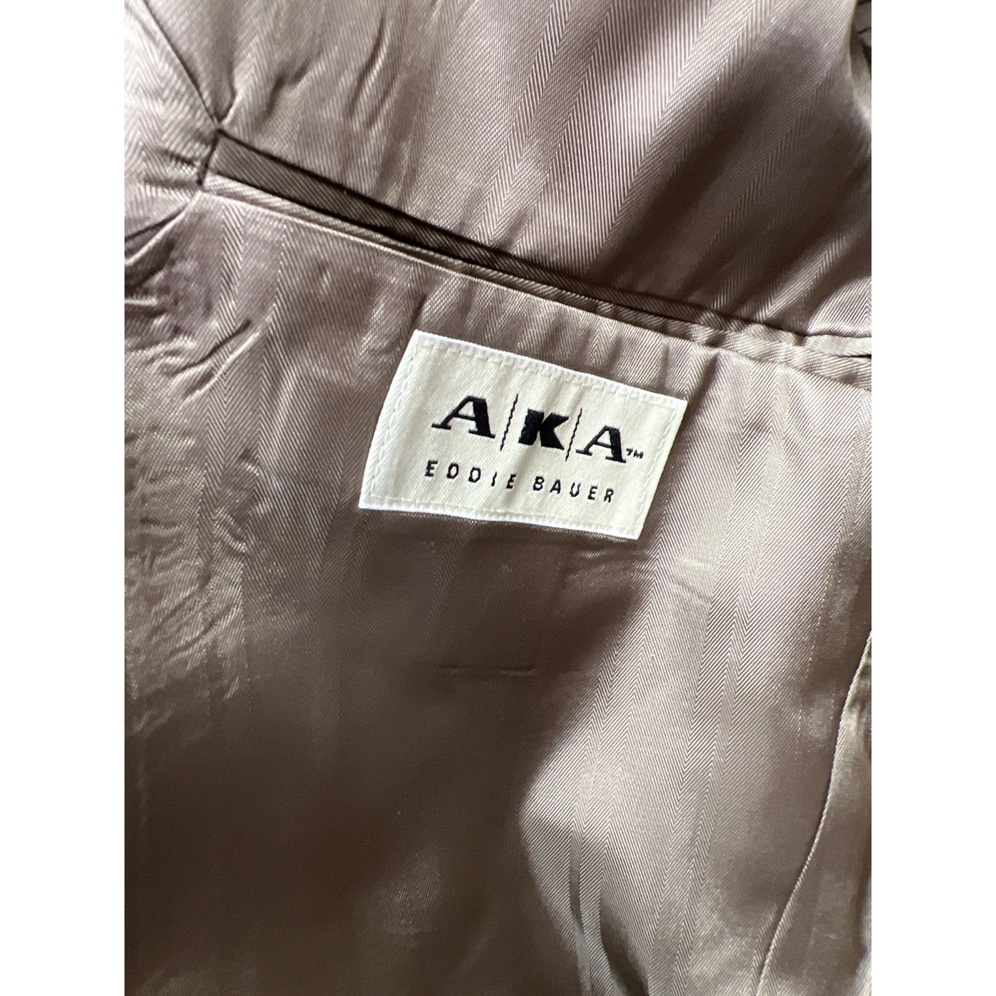 AKA Eddie Bauer Taupe Cotton Blazer
