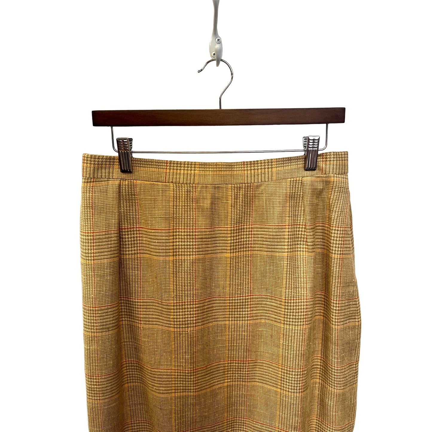 Cricketeer Collectionelle Vintage Yellow Glencheck Plaid Blazer & Skirt Set