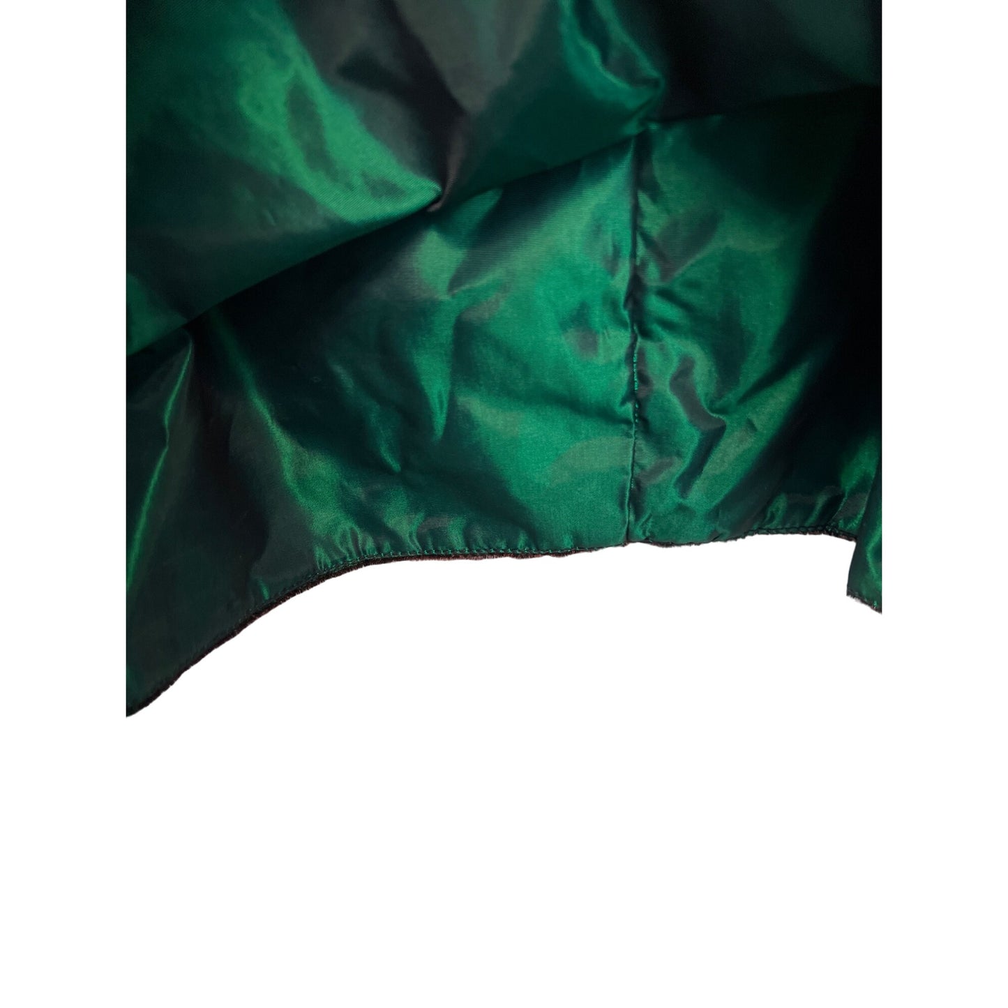 Do You Love Me Vintage 80's Emerald Green Iridescent Velvet Cocktail Evening Dress