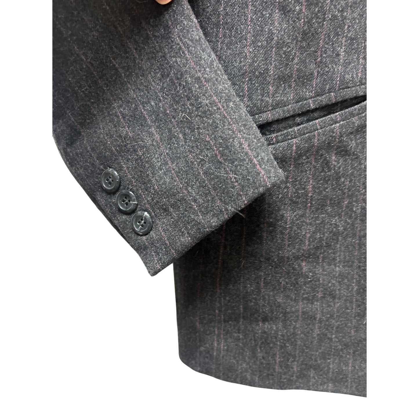 Pendleton Vintage 90's Dark Gray Wool with Red Pinstripe Blazer