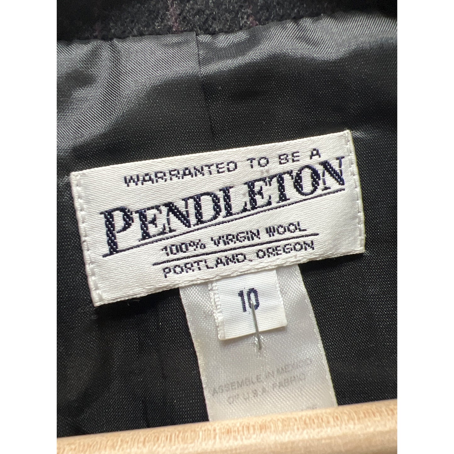 Pendleton Vintage 90's Dark Gray Wool with Red Pinstripe Blazer