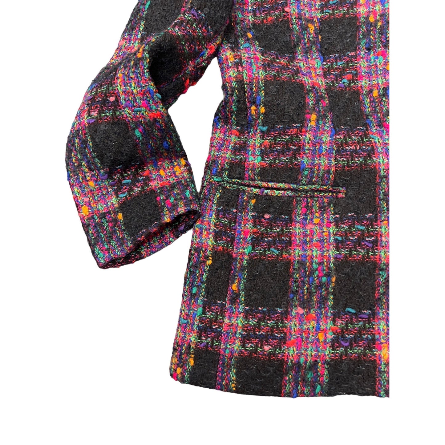 Valerie Stevens Petites MultiColor Mohair Wool Blend Blazer