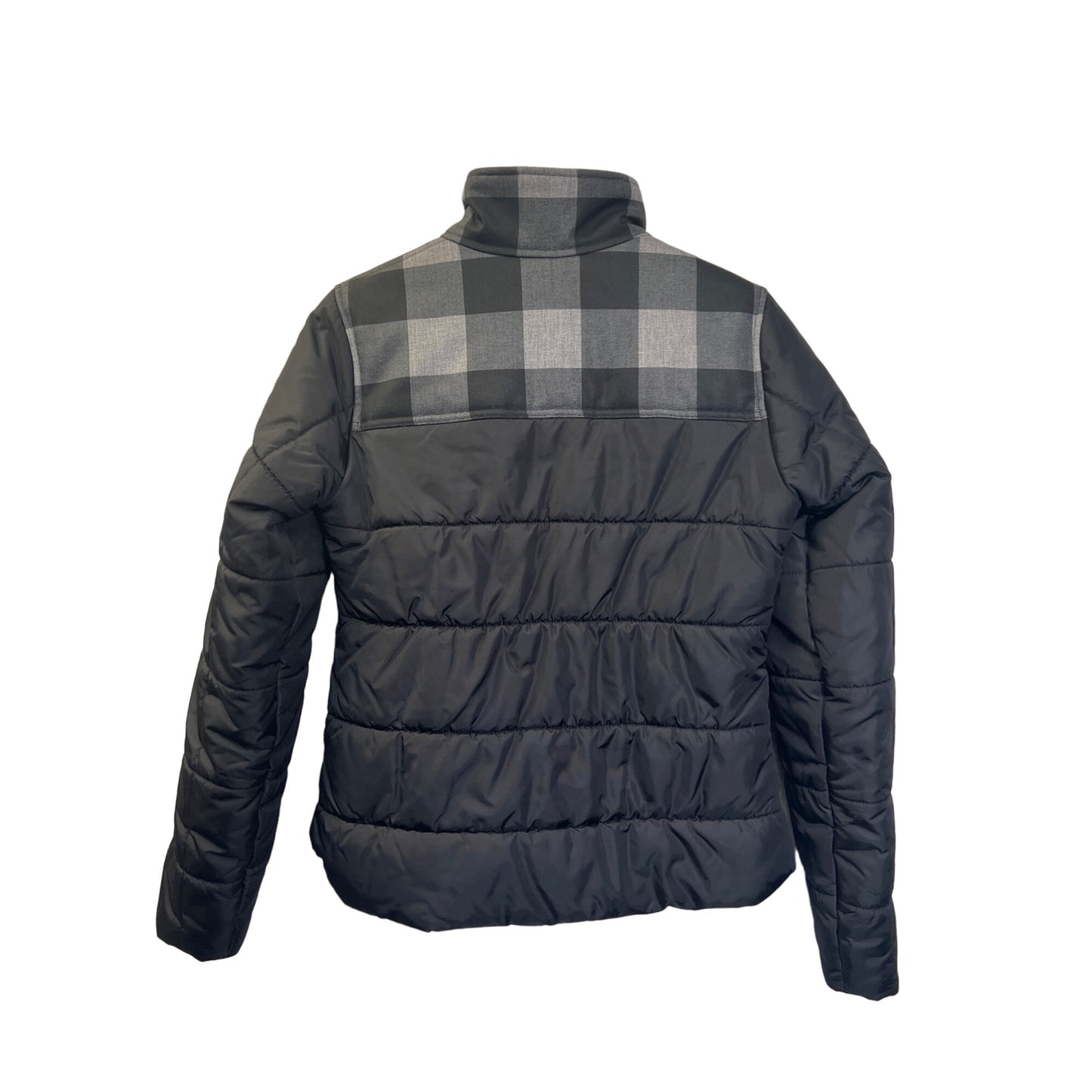 Eddie Bauer Buffalo Plaid and Black Ski Puffer Jacket