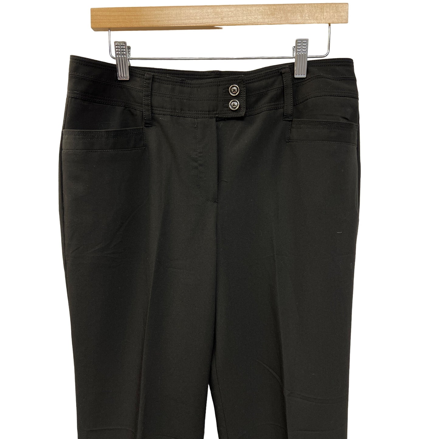 Larry Levine Basic Black Trouser Dress Pants