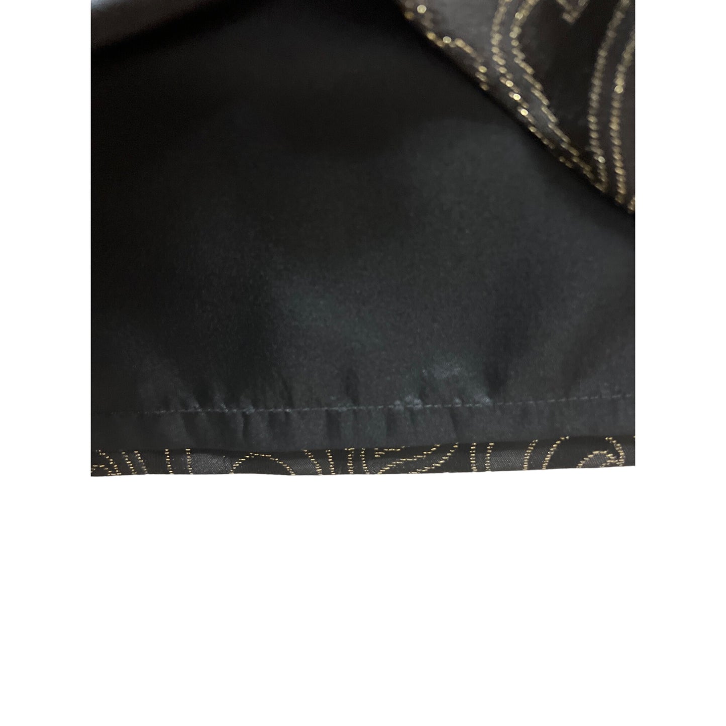 Spense Black with Gold Metallic Detail and Beading Cocktail Dress