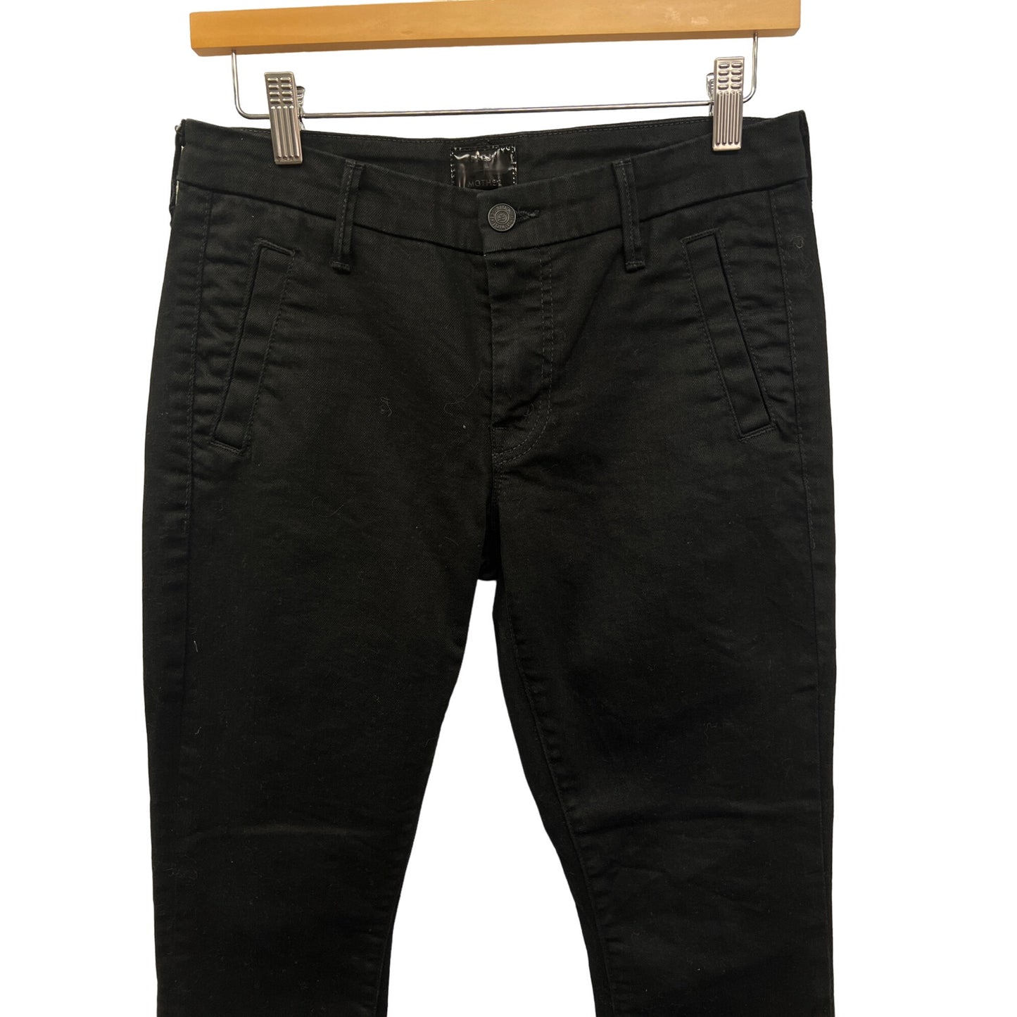 Freja Mother Welt Zip Muse Black Skinny Jeans with Ankle Zip