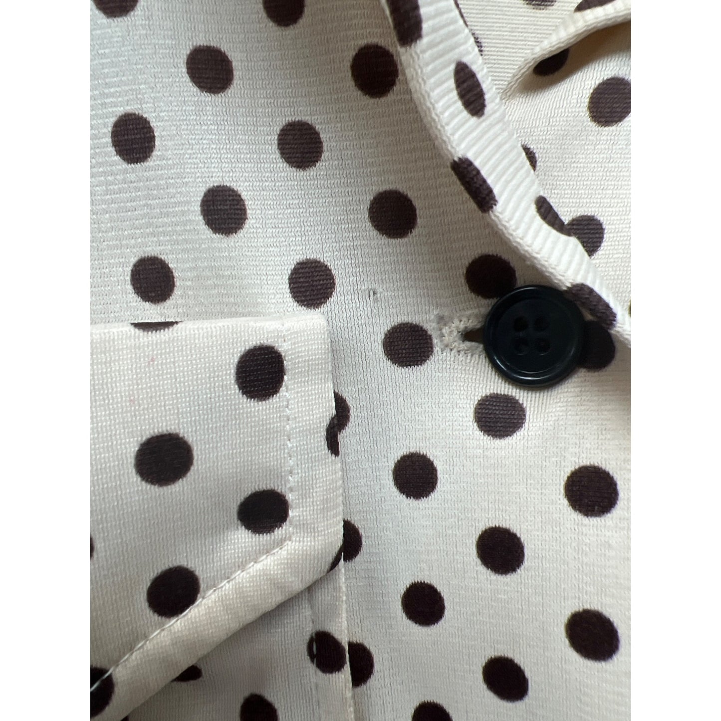 Saks Fifth Avenue Vintage 70's Polka Dot Shirt Dress