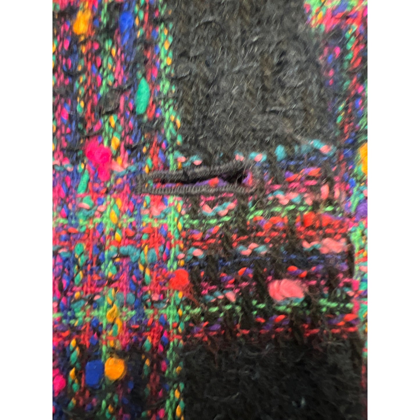 Valerie Stevens Petites MultiColor Mohair Wool Blend Blazer