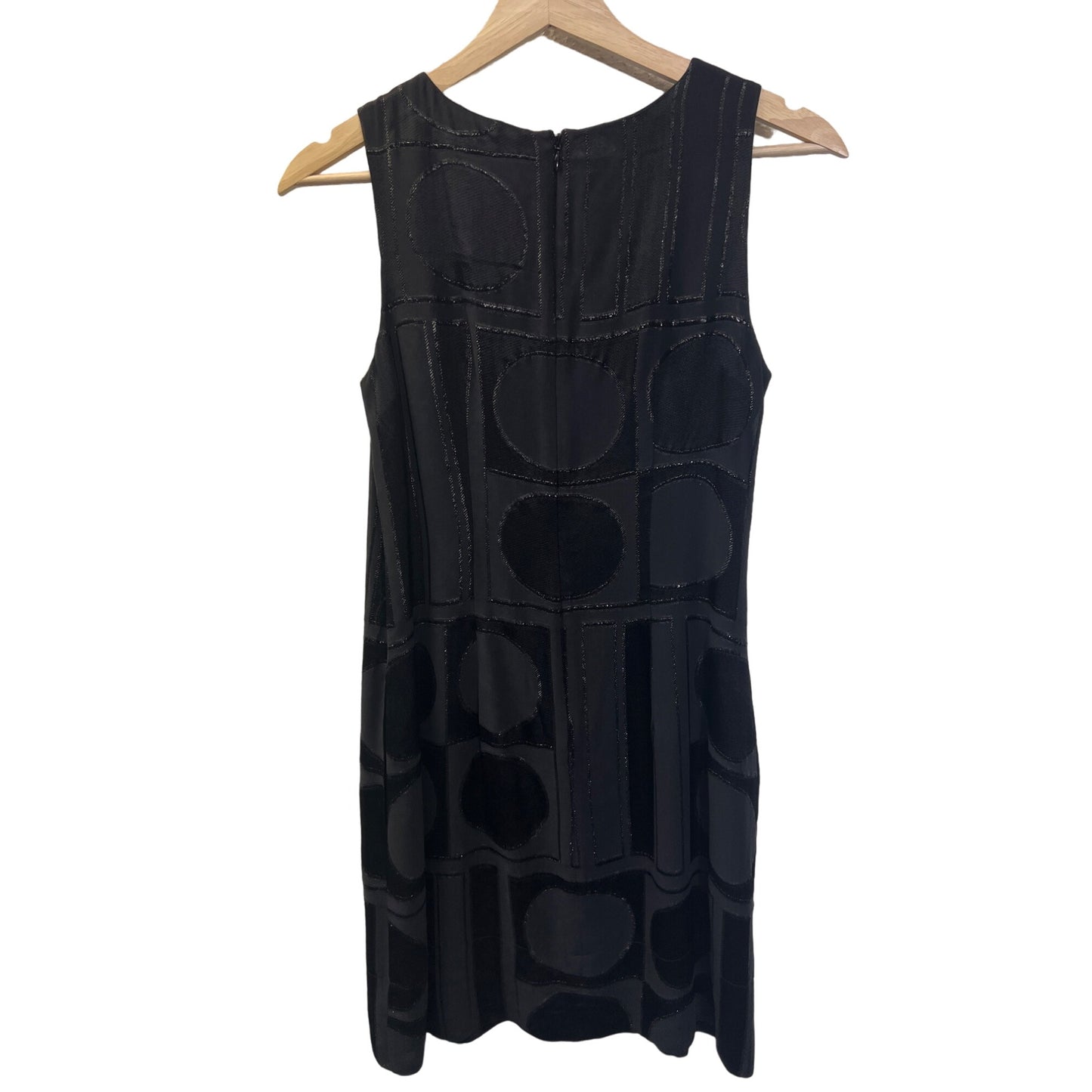 Banana Republic Black Silk Mod Large Polka Dot Circle Shift Dress