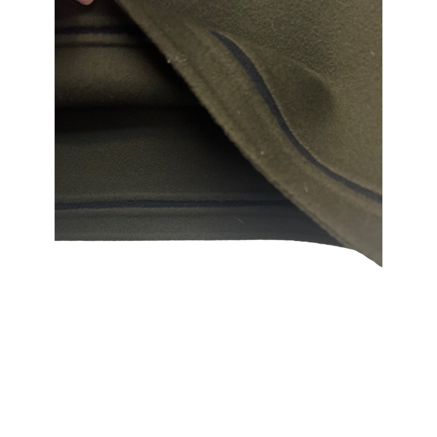 Linda Allard Ellen Tracy Olive Green with Black Trim Wool Pencil Skirt