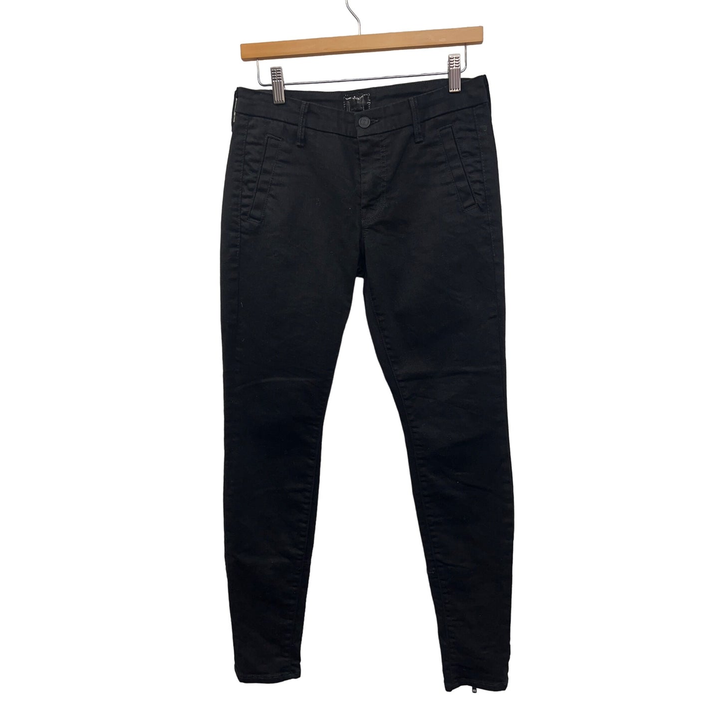 Freja Mother Welt Zip Muse Black Skinny Jeans with Ankle Zip